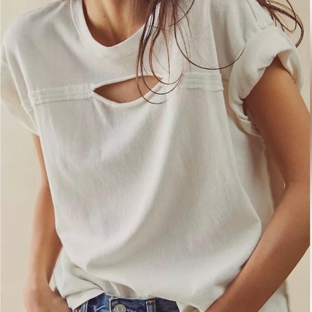 NWOT Free People Cut-Out T-Shirt